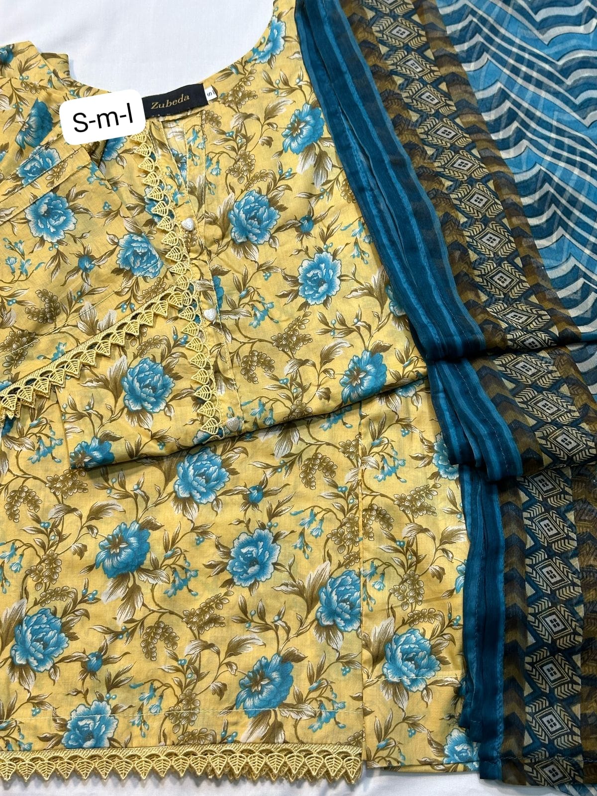 PREMIUM PRINTED LAWN CHIFFON DUPATTA COLLECTION 3 PIECE STICHED
