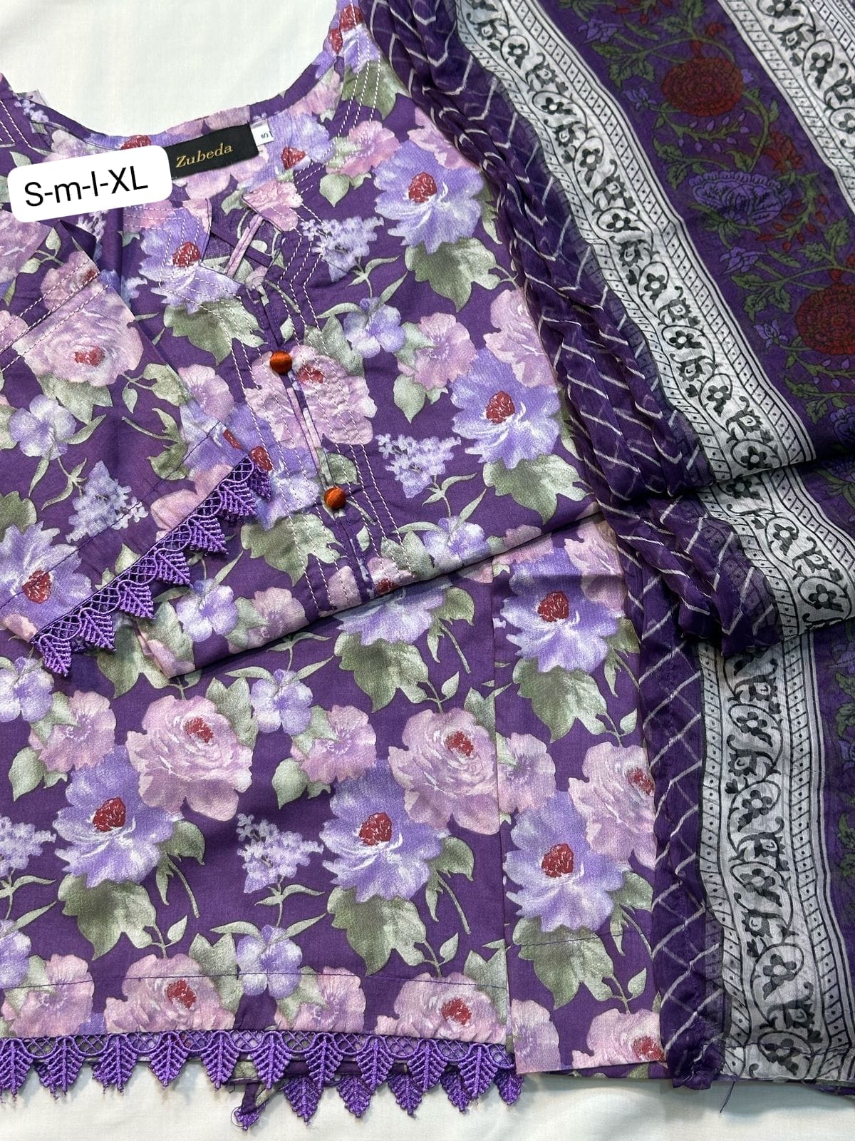 PREMIUM PRINTED LAWN CHIFFON DUPATTA COLLECTION 3 PIECE STICHED