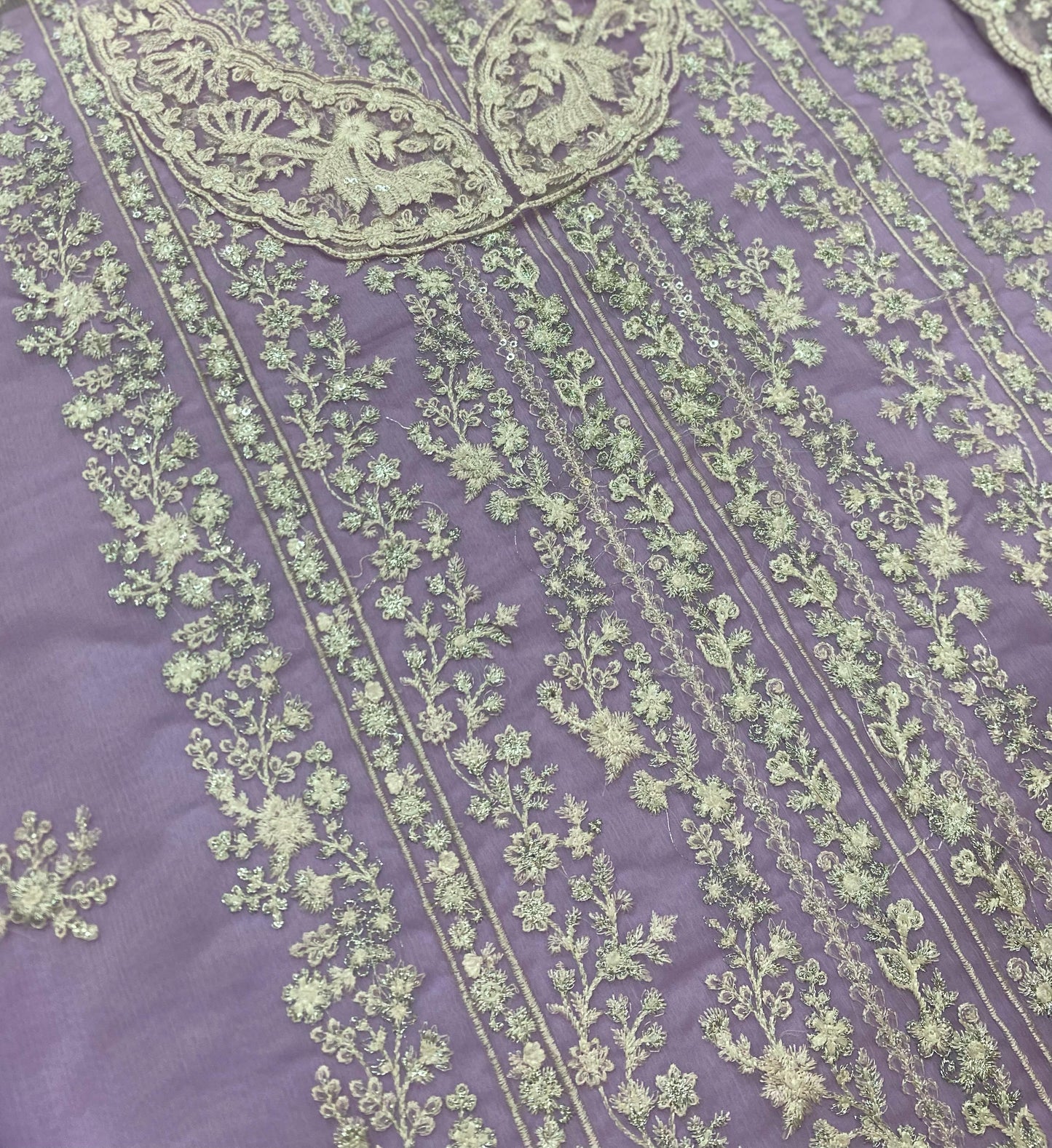 Chiffon Embroidered 3 Piece Dress by AZURE