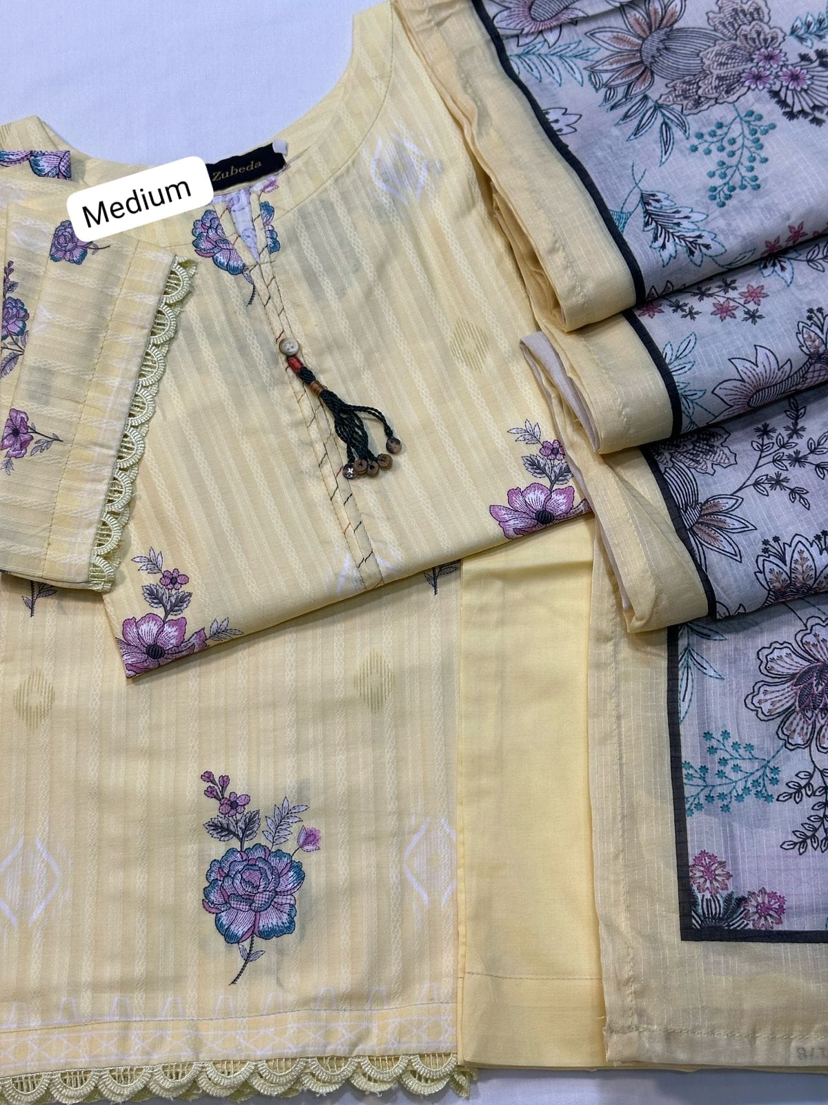 NINOKARA PRINTS STICHED 3 PIECE STITCHED