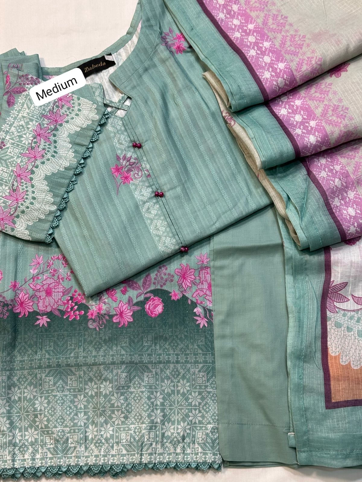 NINOKARA PRINTS STICHED 3 PIECE STITCHED