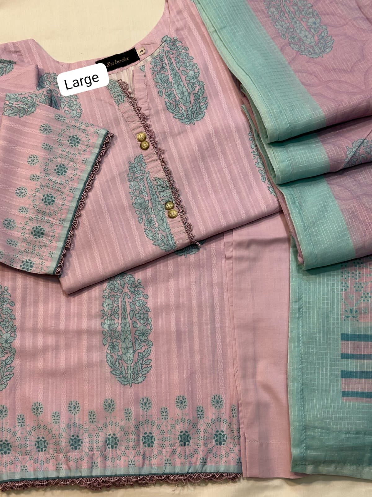 NINOKARA PRINTS STICHED 3 PIECE STITCHED