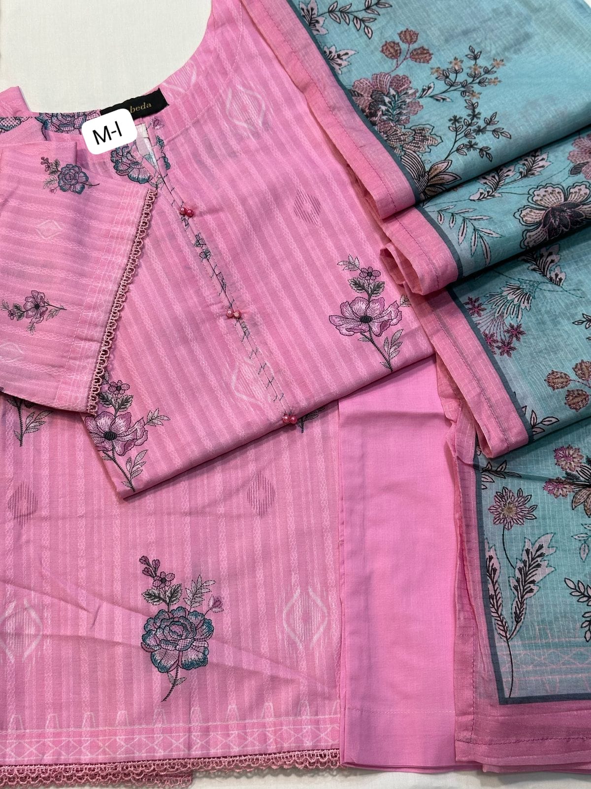 NINOKARA PRINTS STICHED 3 PIECE STITCHED