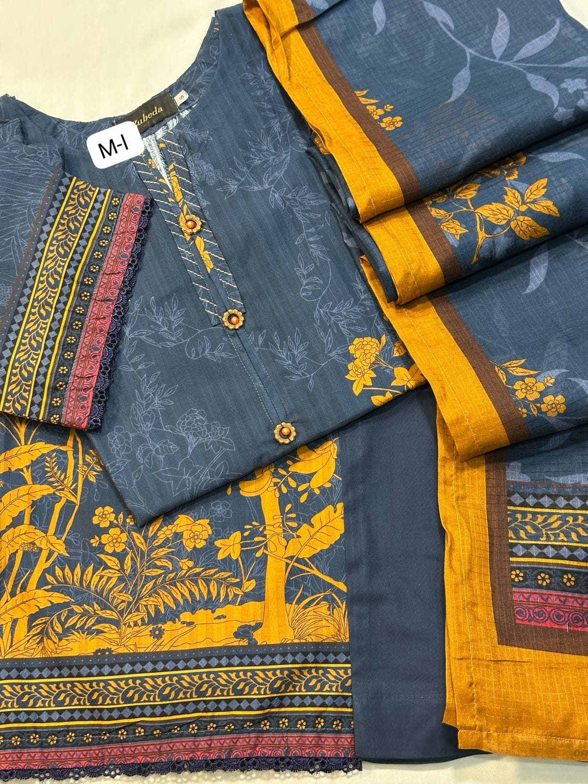 NINOKARA PRINTS STICHED 3 PIECE STITCHED