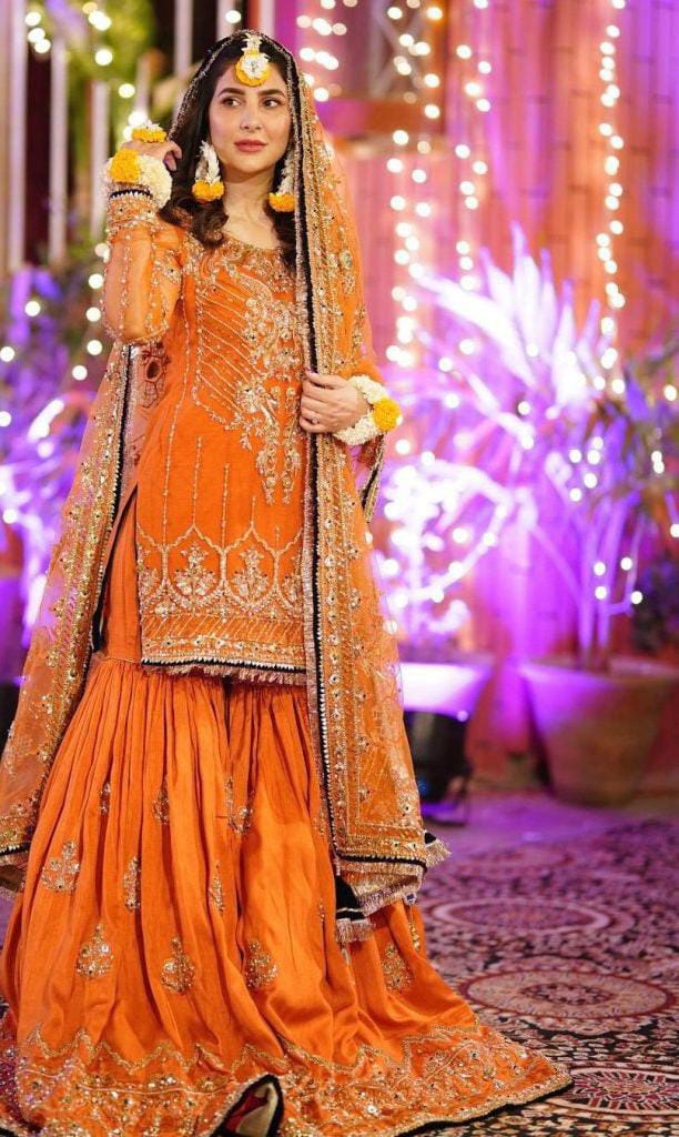 Ansab Jahangir Formal Wedding Wear Collection- Orange