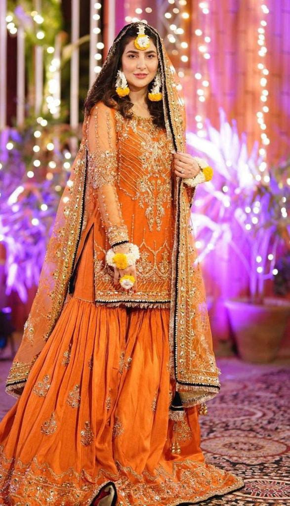 Ansab Jahangir Formal Wedding Wear Collection- Orange
