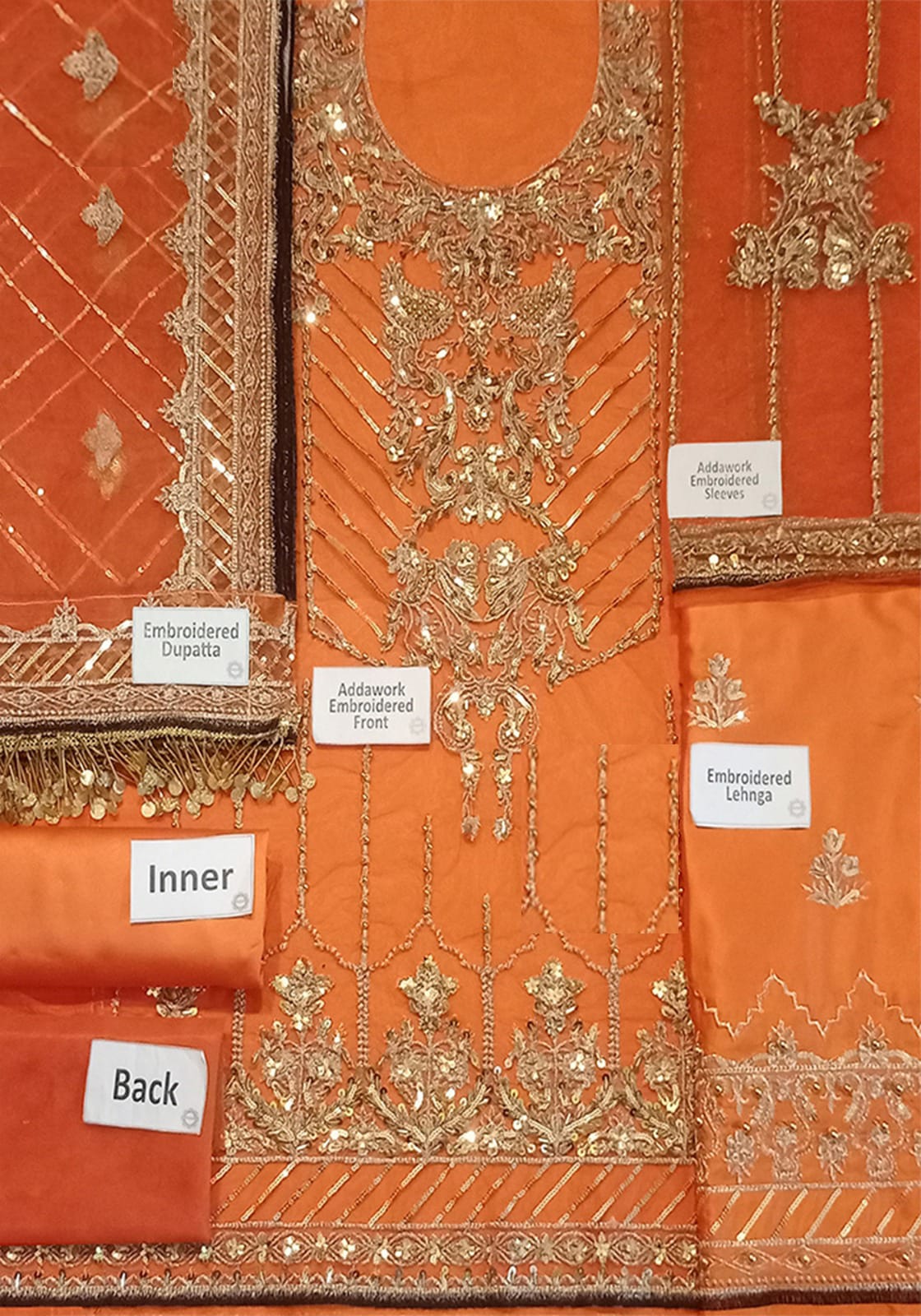 Ansab Jahangir Formal Wedding Wear Collection- Orange