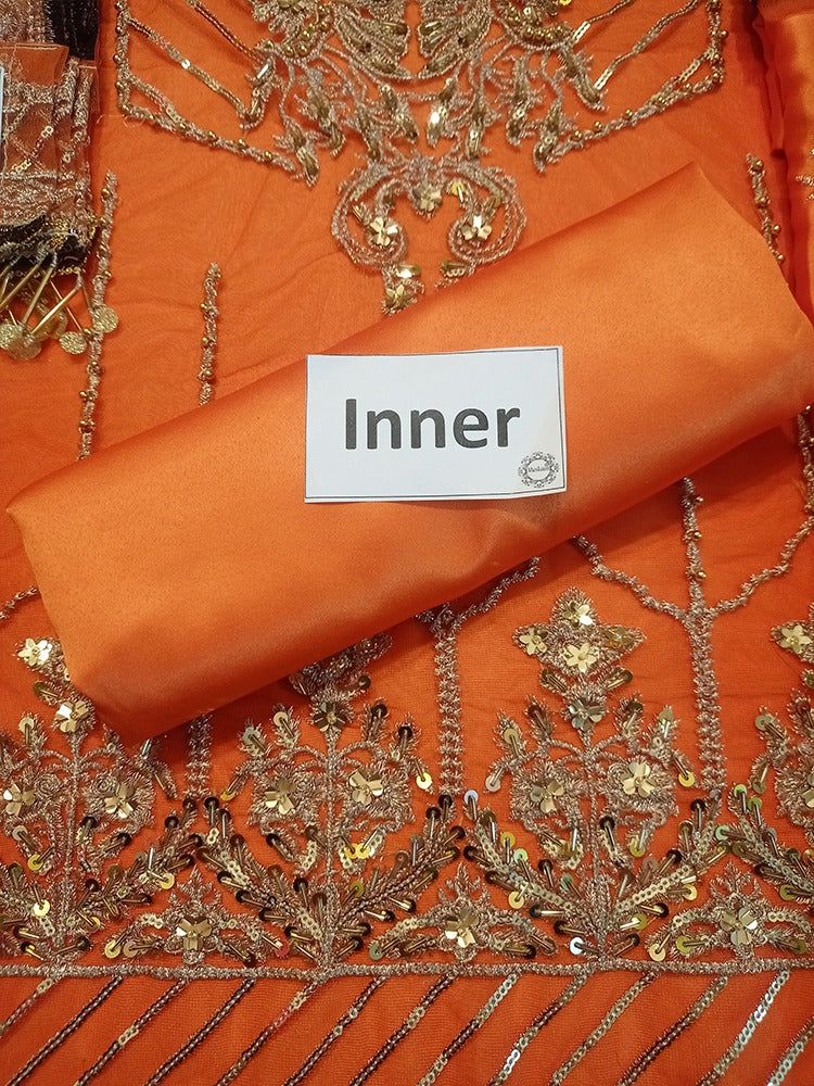 Ansab Jahangir Formal Wedding Wear Collection- Orange