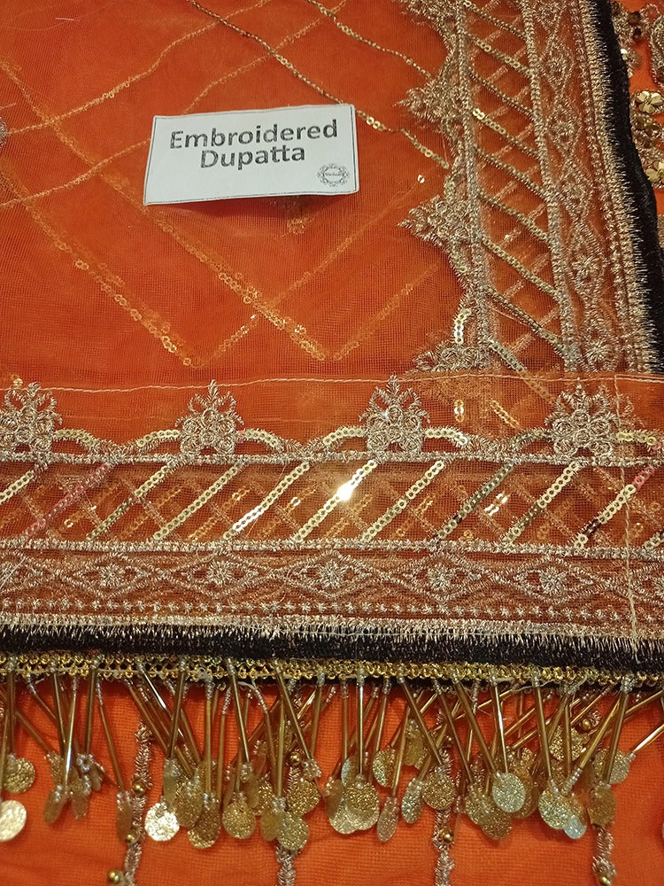 Ansab Jahangir Formal Wedding Wear Collection- Orange