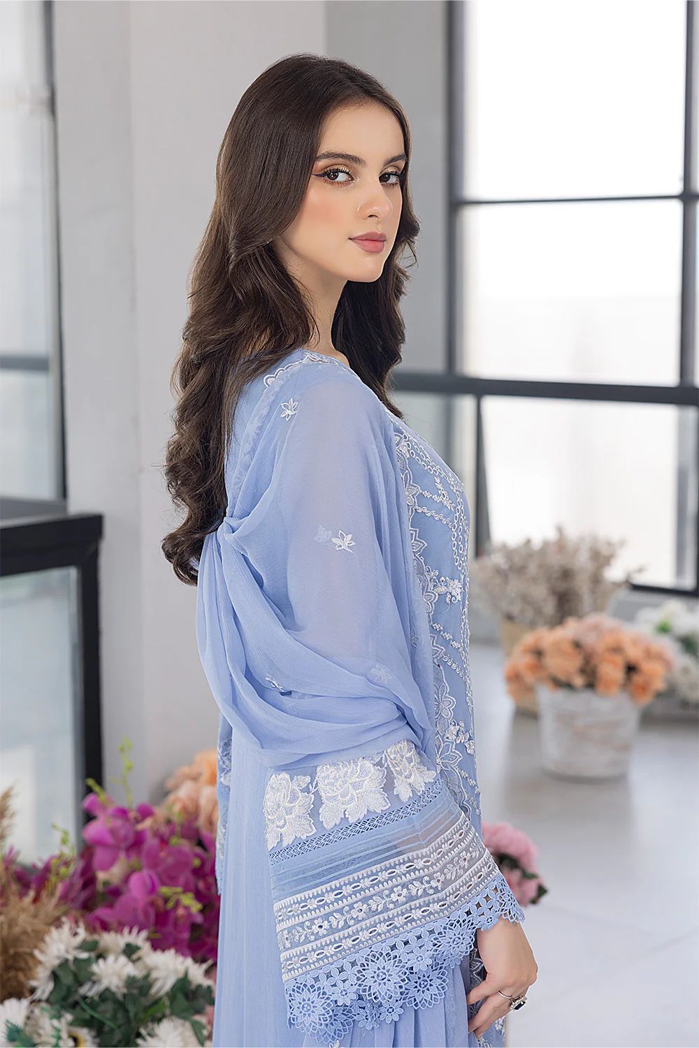 Embroidered Chiffon 3 Piece Dress Most Demanding