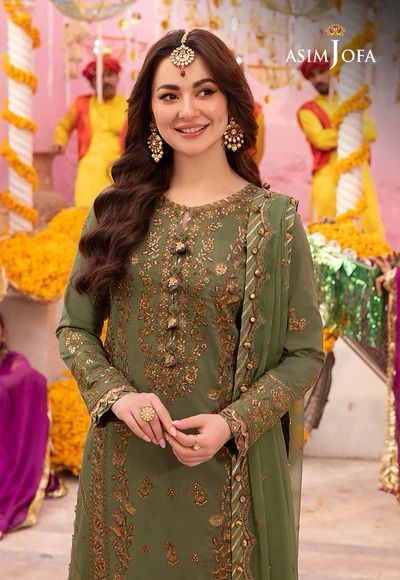 ASIM JOFA Chiffon Embroidered suit