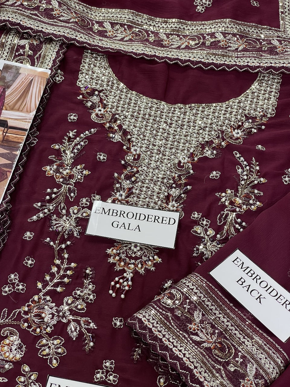 CHIFFON WEDDING DRESS INSPRIED BY GULAL