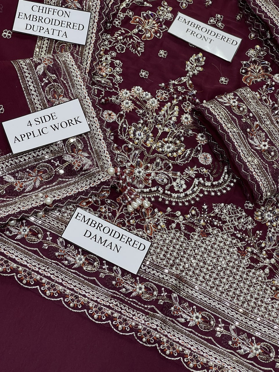 CHIFFON WEDDING DRESS INSPRIED BY GULAL