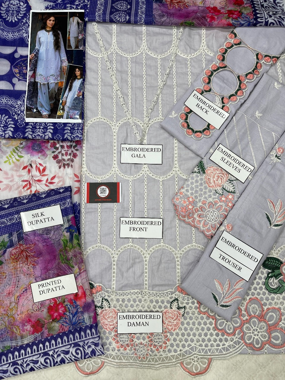 Sahane Chikankari Lawn with Slik Dupatta