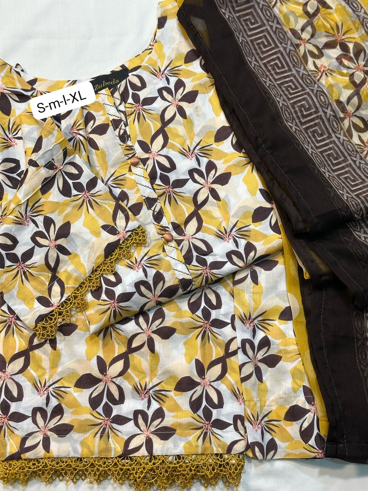 PREMIUM PRINTED LAWN CHIFFON DUPATTA COLLECTION 3 PIECE STICHED