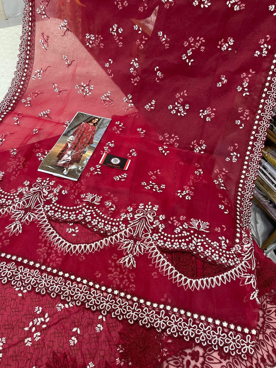 Chikenkari  Embroidered 3 Piece by LAMINA