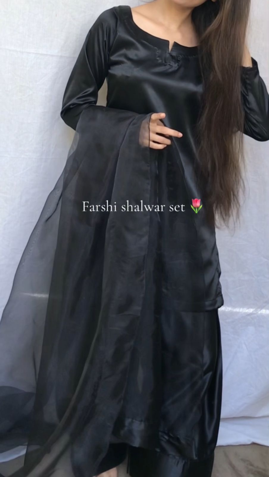 MOST TRENDING 3 PIECE FARSHI SHALWAR KAMEEZ STICHED