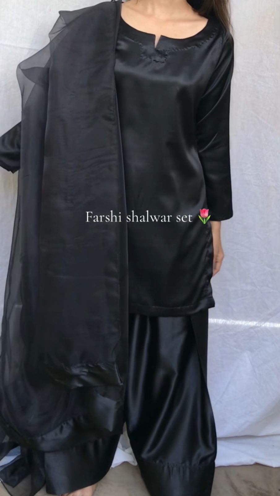 MOST TRENDING 3 PIECE FARSHI SHALWAR KAMEEZ STICHED