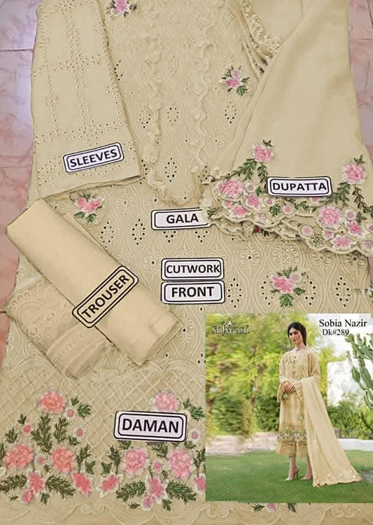 Chicken Kari Dress 3 Piece by Sobia Nazir