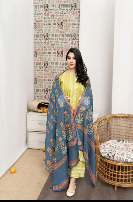 ZARASHAHJAHAN Luxury Collection Lawn Fabric 3 Piece