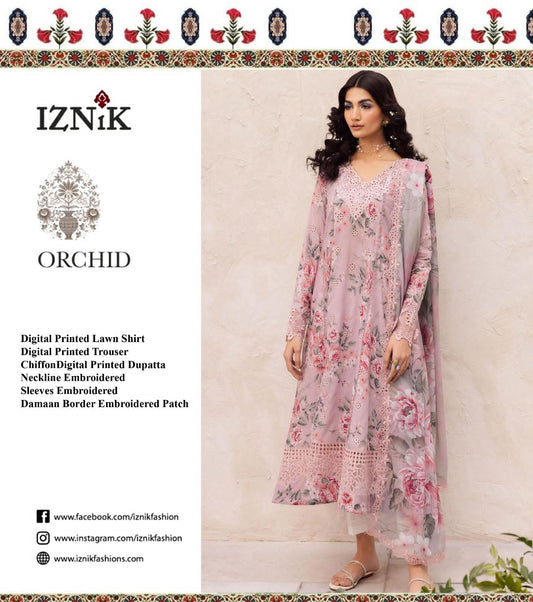 Iznik Embroidred 3 Piece Lawn Collection