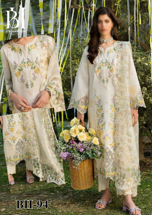 Jhannak Presents Fully Heavy Embroidered Lawn 3 Piece