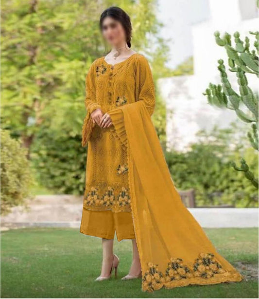 ZARQASH Chicken Kari Embroidered Suit