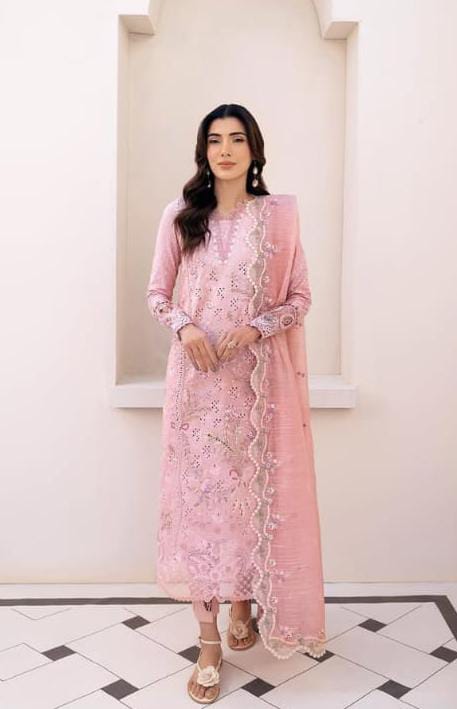 QALAMKAR | Lawn Chicken Kari Dress 3 Pc