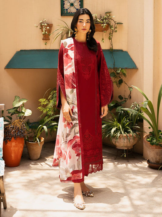 IZEL | COTTON HEAVY EMBROIDERED DRESS