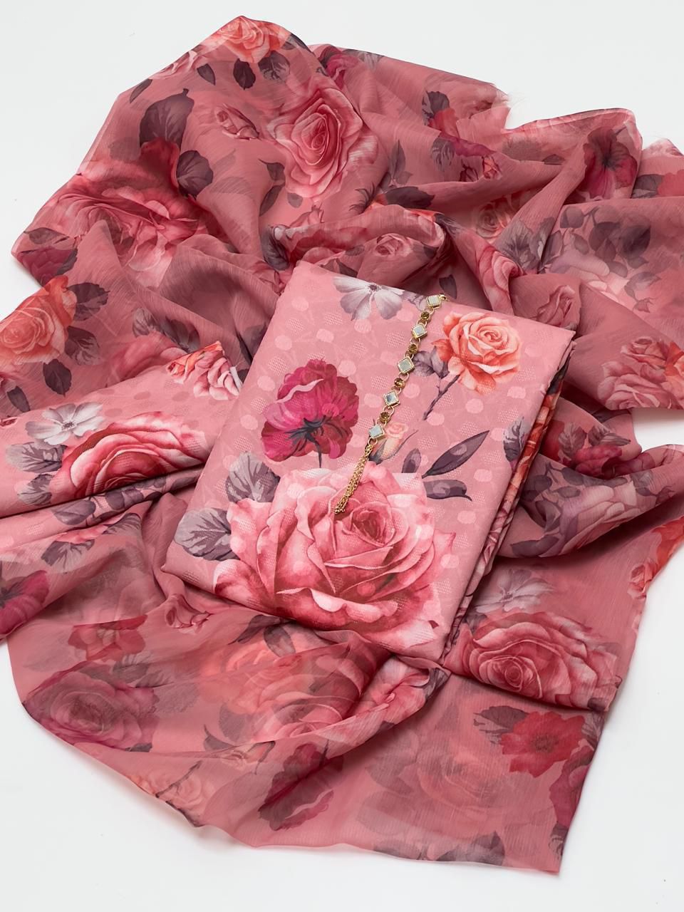 Jhannak Presents Premium Quality Self Swiss Jacquard Lawn Fabric