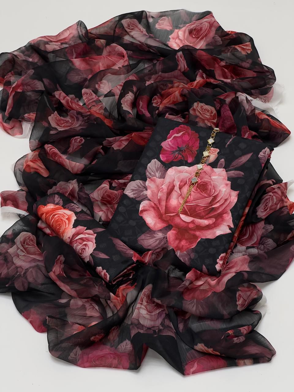 Jhannak Presents Premium Quality Self Swiss Jacquard Lawn Fabric