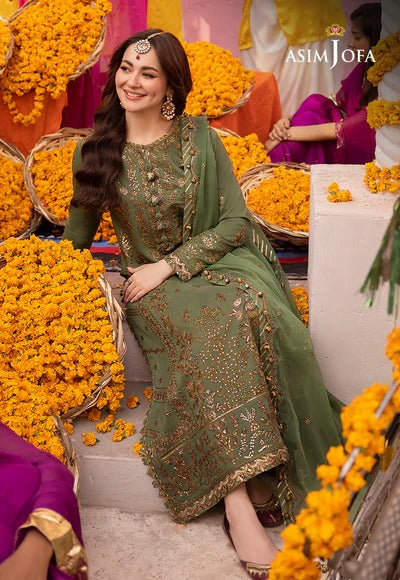 ASIM JOFA Chiffon Embroidered suit